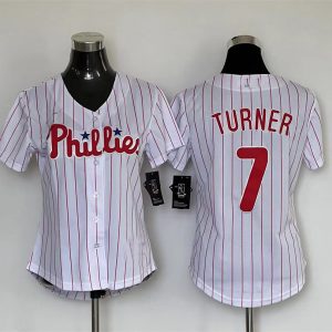 Philadelphia Phillies #7 Trea Turner White Jersey Baseball Jerseys