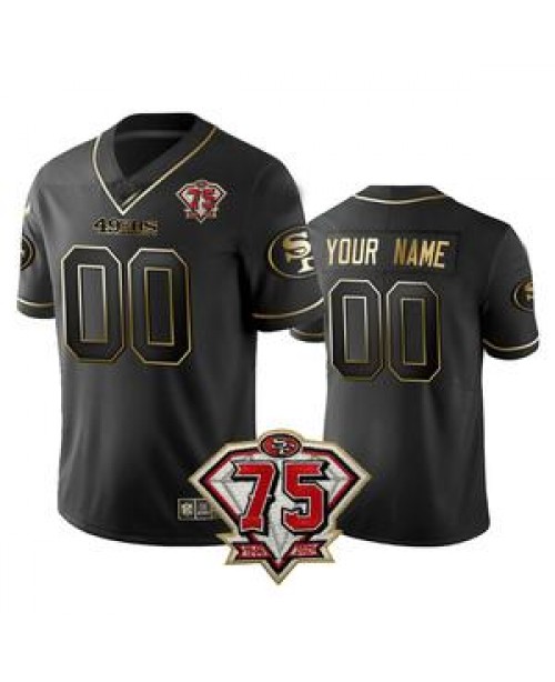 Cheap Custom Football San Francisco 49ers  Black G...