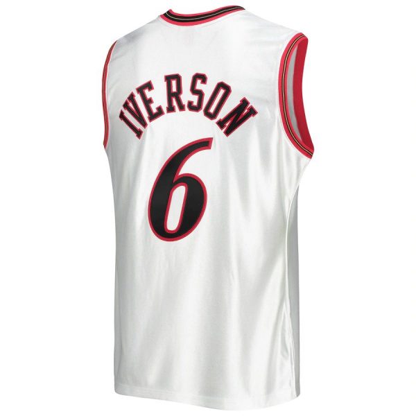 E.Conference #6 Allen Iverson Mitchell & Ness Hardwood Classics 2002 All-Star Game Authentic Jersey White Stitched American Basketball Jersey