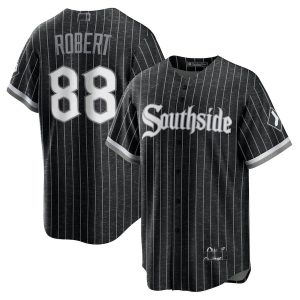 Chicago White Sox #88 Luis Robert Black City Connect Replica Player Jersey Baseball Jerseys