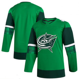 C.Blue Jackets 2023 St. Patrick's Day Primegreen Authentic Jersey - Kelly Green Stitched American Hockey Jerseys