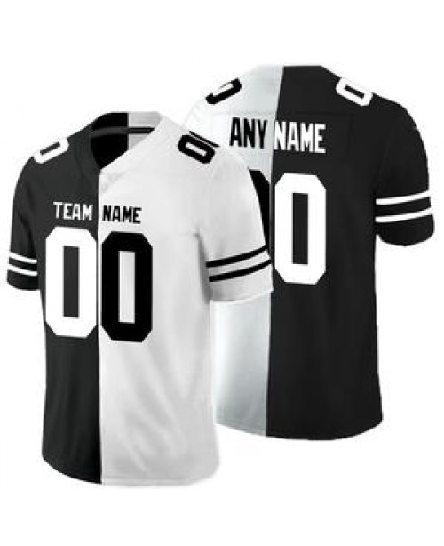 Custom Stitched Any Team Football Jerseys Black An...