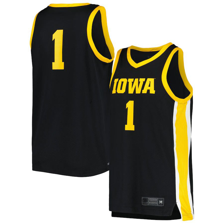 #1 I.Hawkeyes Replica Jersey Black Stitched American College Jerseys