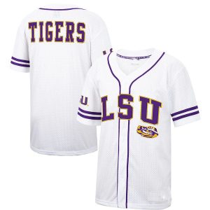 L.Tigers Colosseum Free Spirited Baseball Jersey White Purple Stitched American College Jerseys