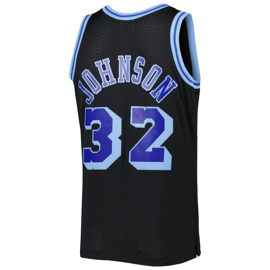 LA.Lakers #32 Magic Johnson Mitchell & Ness 1984-85 Hardwood Classics Reload 3.0 Swingman Jersey Black Stitched American Basketball Jersey