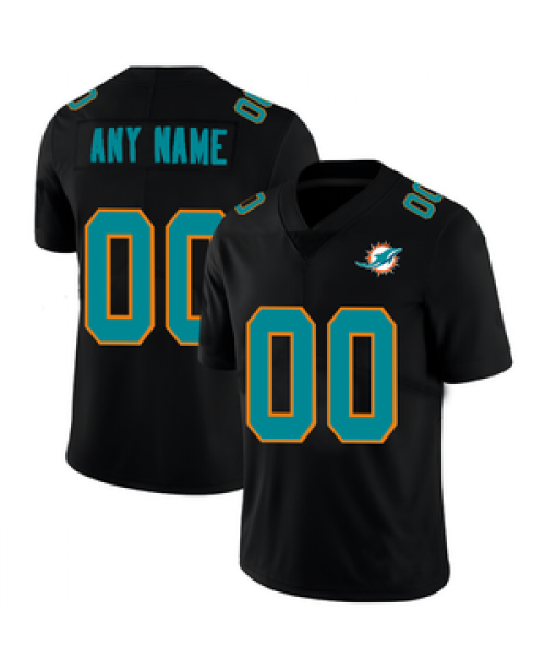 Cheap Custom Football Jerseys Miami Dolphins Black...
