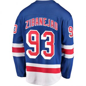 NY.Rangers #93 Mika Zibanejad Fanatics Branded Premier Breakaway Player Jersey Blue Stitched American Hockey Jerseys