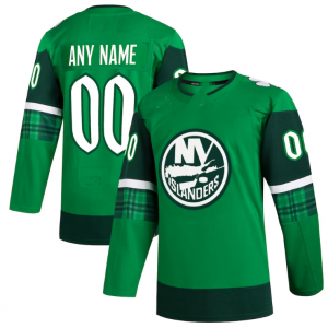 NY.Islanders 2023 St. Patrick's Day Primegreen Authentic Custom Jersey - Kelly Green Stitched American Hockey Jerseys