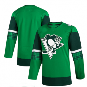 P.Penguins 2023 St. Patrick's Day Primegreen Authentic Jersey - Kelly Green Stitched American Hockey Jerseys