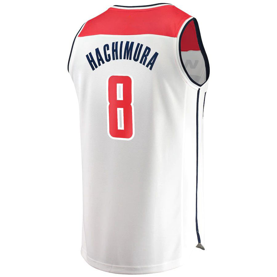 W.Wizards #8 Rui Hachimura Fanatics Branded Fast Break Replica Player Jersey Association Edition White Stitched American Basketball Jersey