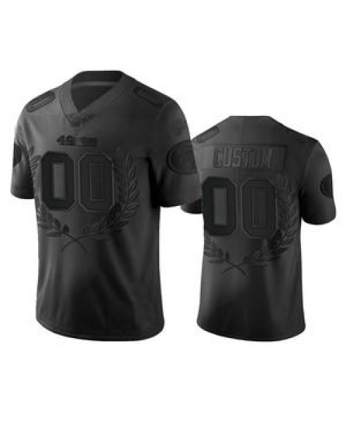 Cheap Custom Football San Francisco 49ers Black Pl...