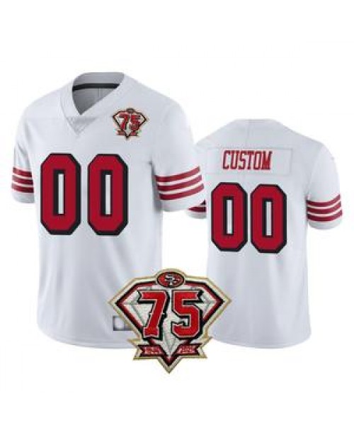 Cheap Custom Football San Francisco 49ers White St...