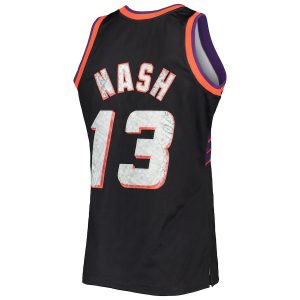 P.Suns #13 Steve Nash Mitchell & Ness 1996-97 Hardwood Classics  75th Anniversary Diamond Swingman Jersey Black Stitched American Basketball Jersey