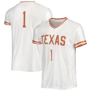 #1 T.Longhorns Original Retro Brand Basketball Jersey White Stitched American College Jerseys