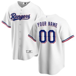 Baseball Jerseys Custom Texas Rangers White Home Replica Custom Jersey