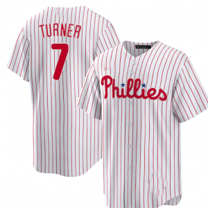 Philadelphia Phillies #7 Trea Turner Home Replica Player Jersey - White Baseball Jerseys