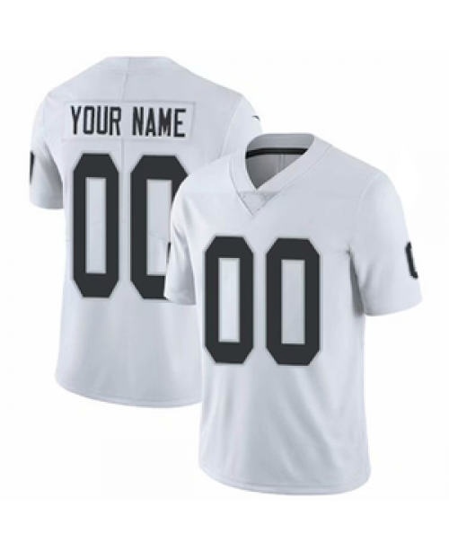 Custom football Las Vegas Raiders White Stitched A...