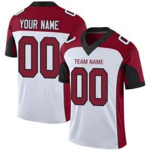 Custom Men's American Arizona White Stitched Footb...