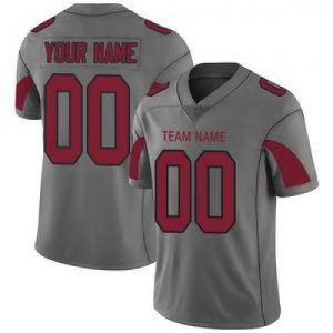 Custom Men's American Arizona Cardinals Grey Fashi...
