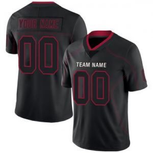 Custom Men's American Atlanta Falcons Black Fashio...