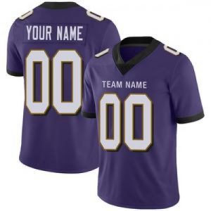 Custom Men's American Baltimore Ravens Purple Vapo...