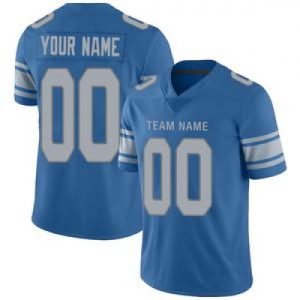 Custom Detroit Lions Stitched American Football Je...