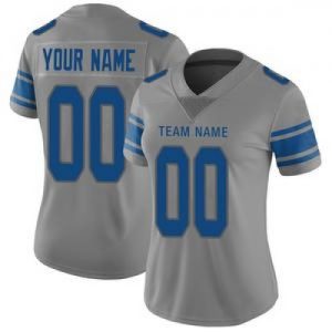 Custom Detroit Lions Stitched American Football Je...