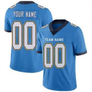 Custom Los Angeles Chargers Stitched American Foot...