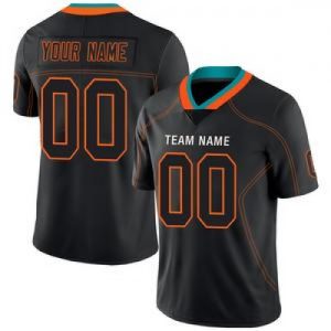 Custom Miami Dolphins Stitched American Football J...