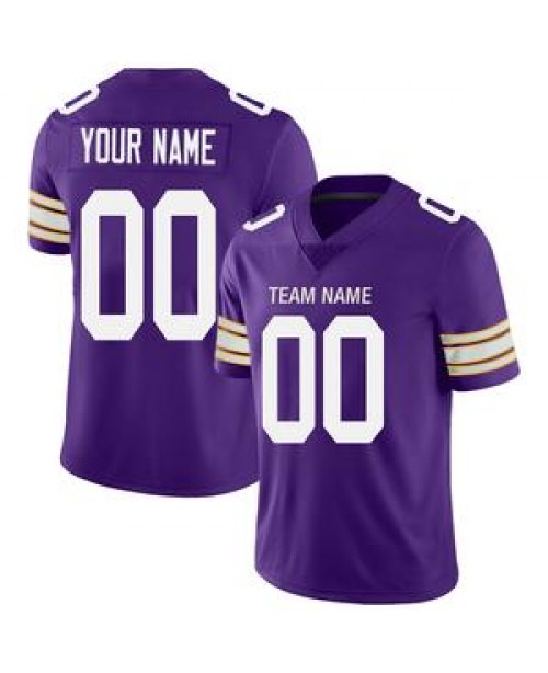 Custom Minnesota Vikings Stitched American Footbal...