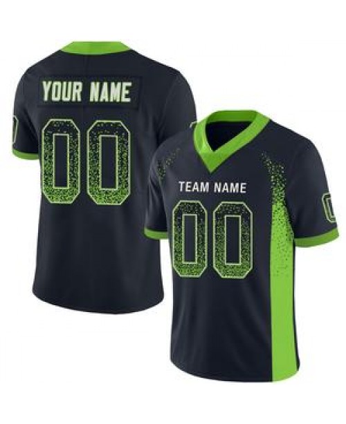 Custom Seattle Seahawks Stitched American Football...