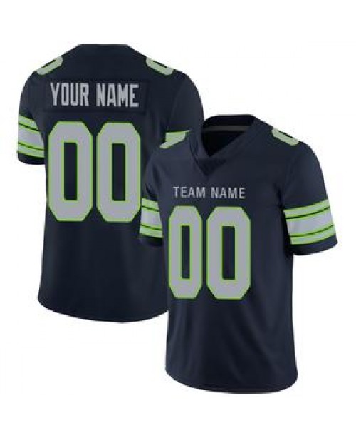 Custom Seattle Seahawks Stitched American Football...