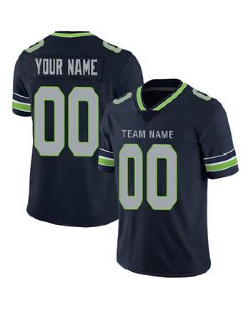 Custom Seattle Seahawks Stitched American Football...