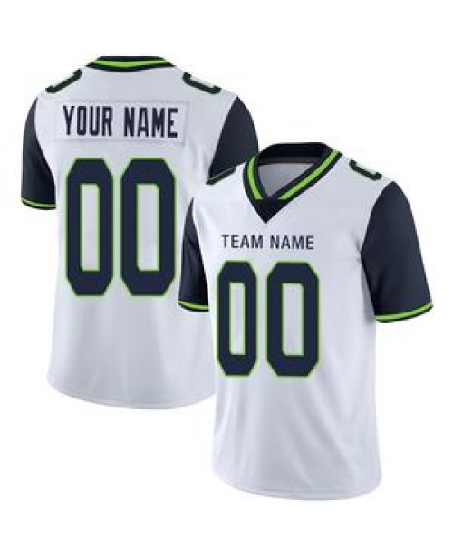 Custom Seattle Seahawks Stitched American Football...