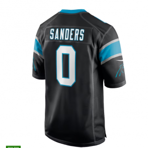 C.Panthers #0 Miles Sanders Game Player Jersey - Black Stitched American Football Jerseys