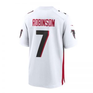 A.Falcons #7 Bijan Robinson  Draft First Round Pick Game Jersey - White Stitched American Football Jerseys