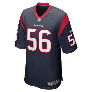 H.Texans #56 Thomas Booker IV Navy Game Player Jersey Stitched American Football Jerseys
