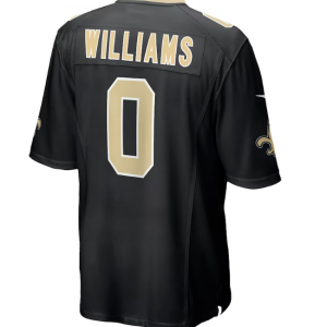 NO.Saints #0 Jamaal Williams Black Game Player Jersey Stitched American Football Jerseys