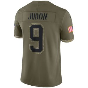 NE.Patriots #9 Matthew Judon Olive 2022 Salute To Service Limited Jersey Stitched American Football Jerseys