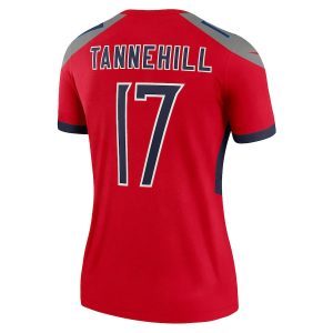 T.Titans #17 Ryan Tannehill Red Inverted Legend Jersey Stitched American Football Jerseys