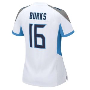 T.Titans #16 Treylon Burks White Game Player Jersey Stitched American Football Jerseys