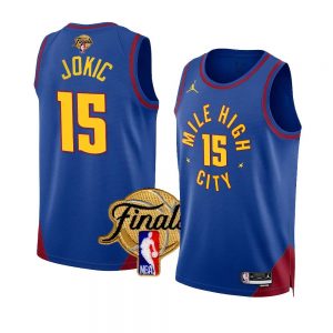 nuggets #15 blue jokic finals jersey
