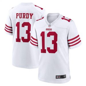 49ers #13 purdy white jersey