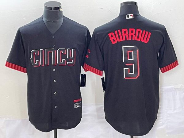 reds #9 burrow jersey