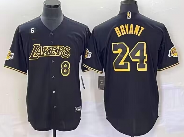 lakers 8/24 bryant black jersey