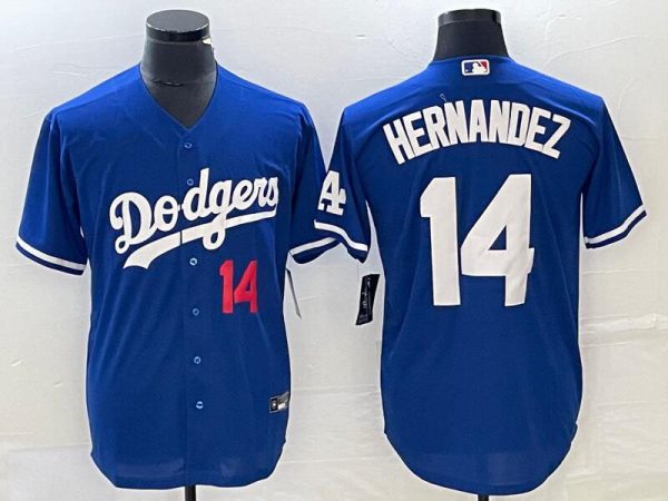 dodgers #14 blue jersey