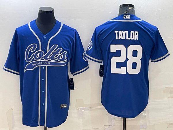 colts #28 blue baseball jersey