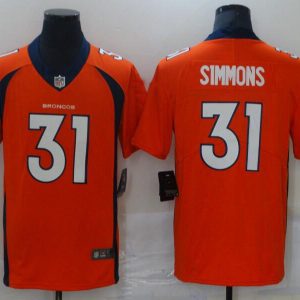 broncos #31 simmons orange jersey