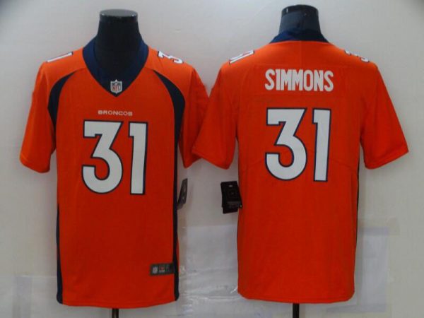 broncos #31 simmons orange jersey
