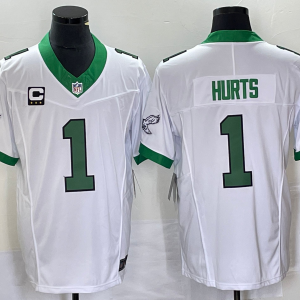 eagles white #1 jersey